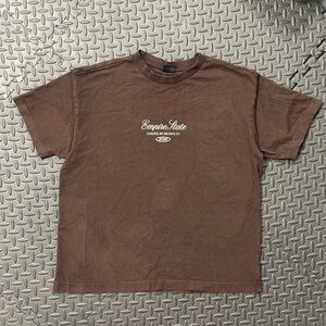 Men’s Y2K Brown Graphic Medium T-Shirt